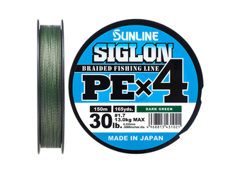 Шнур Sunline Siglon PE х4 150m (темн-зел.) #0.3/0.094mm 5lb/2.1kg 16580914 фото