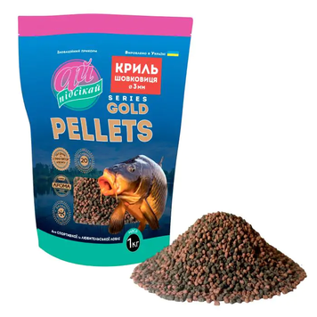 Pellets GOLD Ай підсікай Криль шовковиця 3 мм 1кг 410204 фото