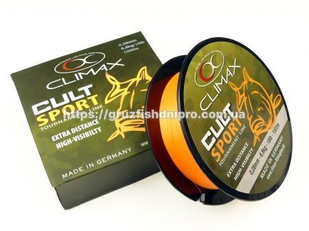 Волосінь CLIMAX CULT CARP SPORT Orange 1000 m 0.22 mm 31800 фото