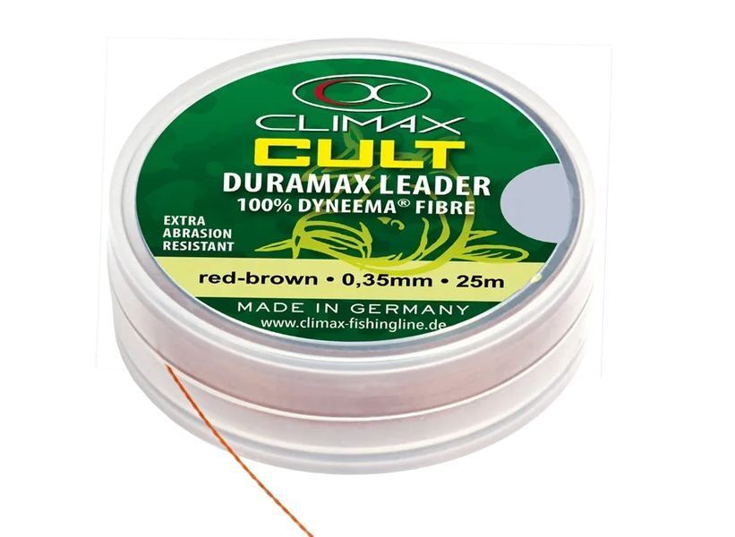 Шок-лідер Climax Cult Duramax Leader Red Brown 20 m 0.24 mm 31901 фото