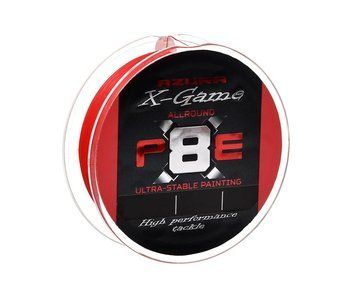 Шнур Azura X-Game PE X8 Fiery Red 150м #0.6 0.128мм X8-06 фото