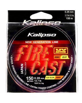 Волосінь Kalipso Fire Cast FYO 150m 0.28mm 6.2kg double color 37004 фото