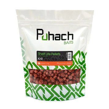 ВАРЕНІ ГРАНУЛИ PUHACH BAITS PREMIUM LINE SHELF LIFE PELLETS 4.5/6 MM 1 KG - KRILL (КРІЛЬ)) 3211 фото