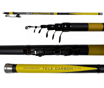 Вудлище Megastrike tele carbon у зборі з котушкою, оснащення, поплавцем 4m tele-4 фото