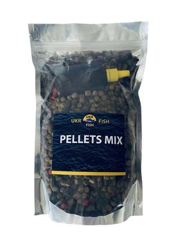 UKR FISH PELLETS MIX 0,8 кг 6,8,11 мм Фруктовий мікс uk1 фото