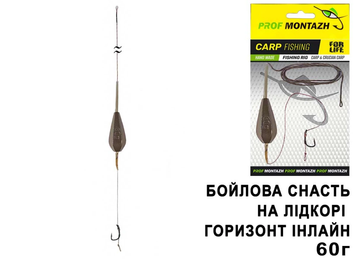 Бойлова снасть на лідкорі Горизонт Інлайн (Бойл, гачок) 60г PB75060 фото