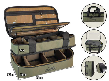 Двойная сумка с поводочницей Multi-Bag Double для аксессуаров и кормушек AMN12266 фото