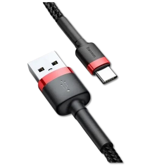 Кабель Baseus cafule Cable USB For Type-C 2m Red/Black TC2 фото